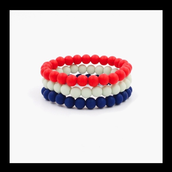 WATERPROOF SILICONE Red Rubber Beaded Stretchy Bracelet for Stacking 🔴🔴 NWT - Picture 16 of 16